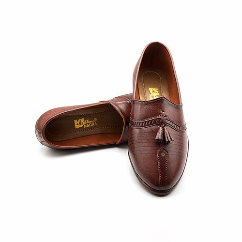 ZicoFit Royal Brown 013 - handcrafted pure leather Nagra for men, UK sizes 7 to 12