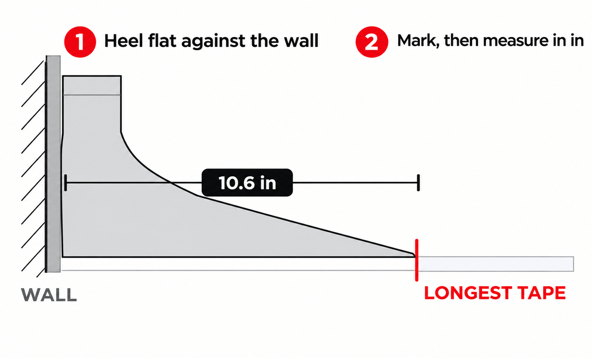 How to measure your foot